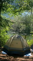 Camping in Moran State Park, Orcas Island.