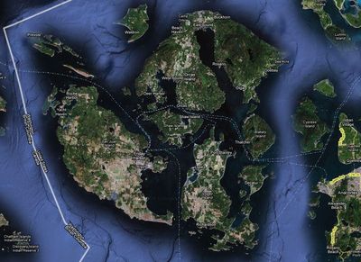 Map of the San Juan Islands